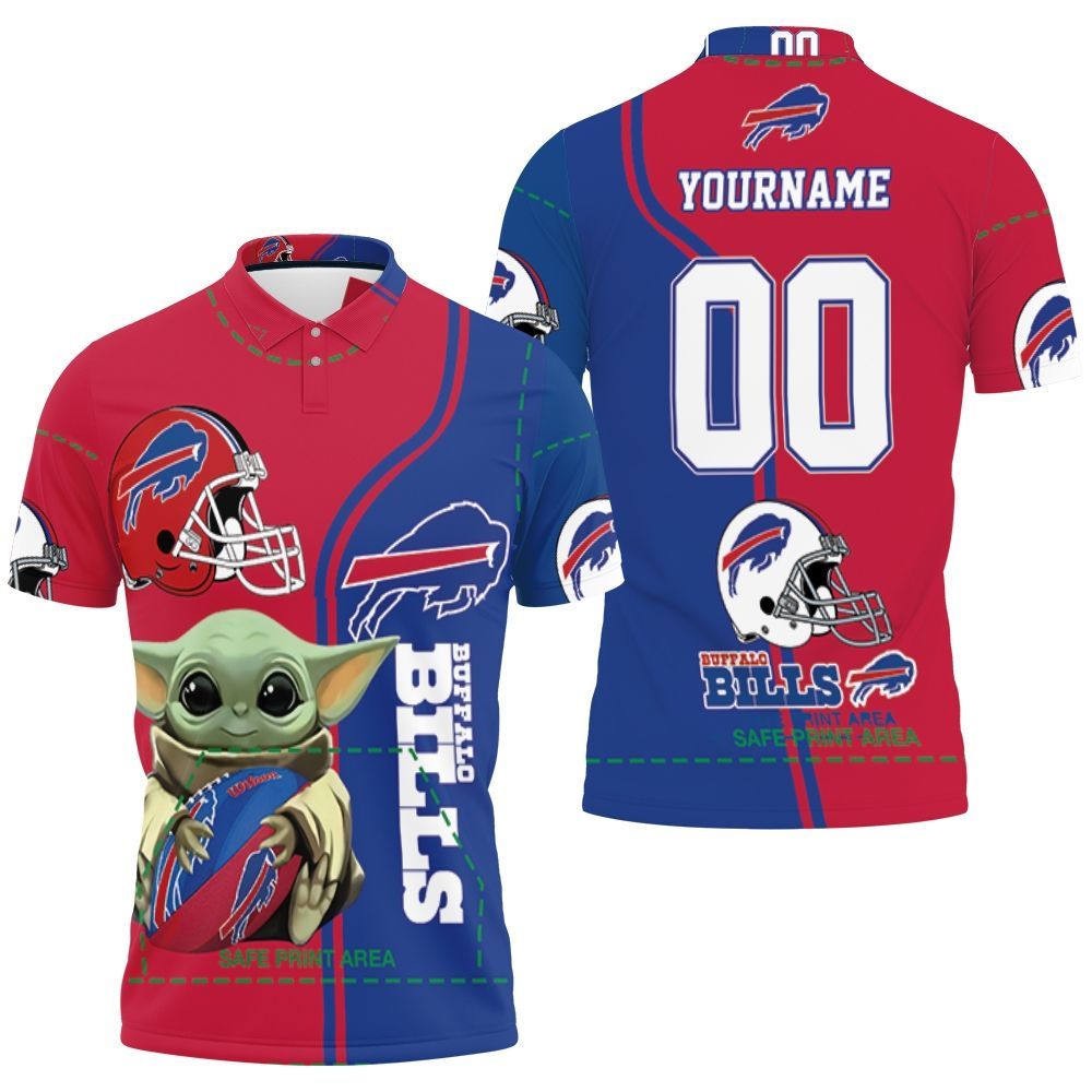Buffalo Bills Baby Yoda The Mandalorian Personalized 3D All Over Print Polo Shirt Buffalo Bills Baby Yoda The Mandalorian Personalized 3D All Over Print Polo Shirt