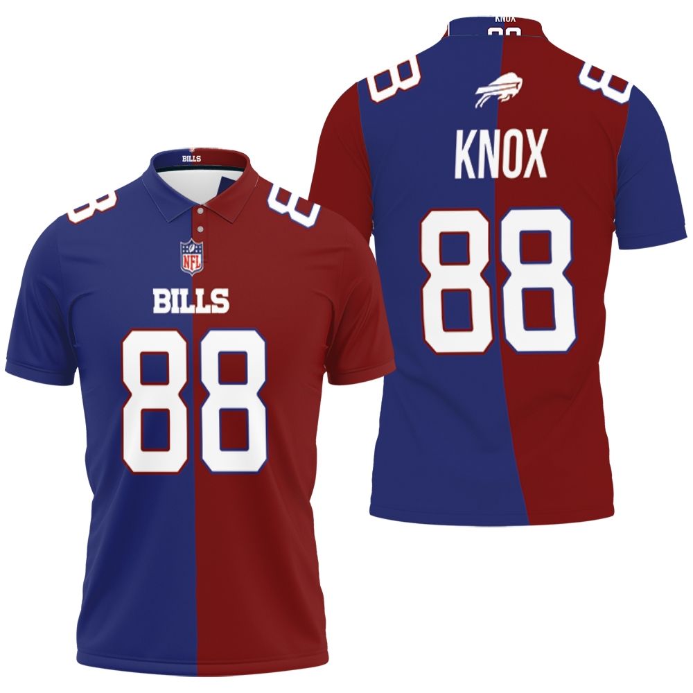 Buffalo Bills Dawson Knox #88 Great Player Nfl Vapor Limited Royal Red Two Tone Jersey Style Polo Shirt Buffalo Bills Dawson Knox #88 Great Player Nfl Vapor Limited Royal Red Two Tone Jersey Style Polo Shirt