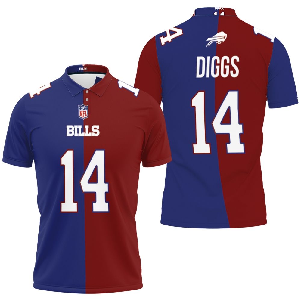 Buffalo Bills Stefon Diggs #14 Great Player Nfl Vapor Limited Royal Red Two Tone Jersey Style Polo Shirt Buffalo Bills Stefon Diggs #14 Great Player Nfl Vapor Limited Royal Red Two Tone Jersey Style Polo Shirt