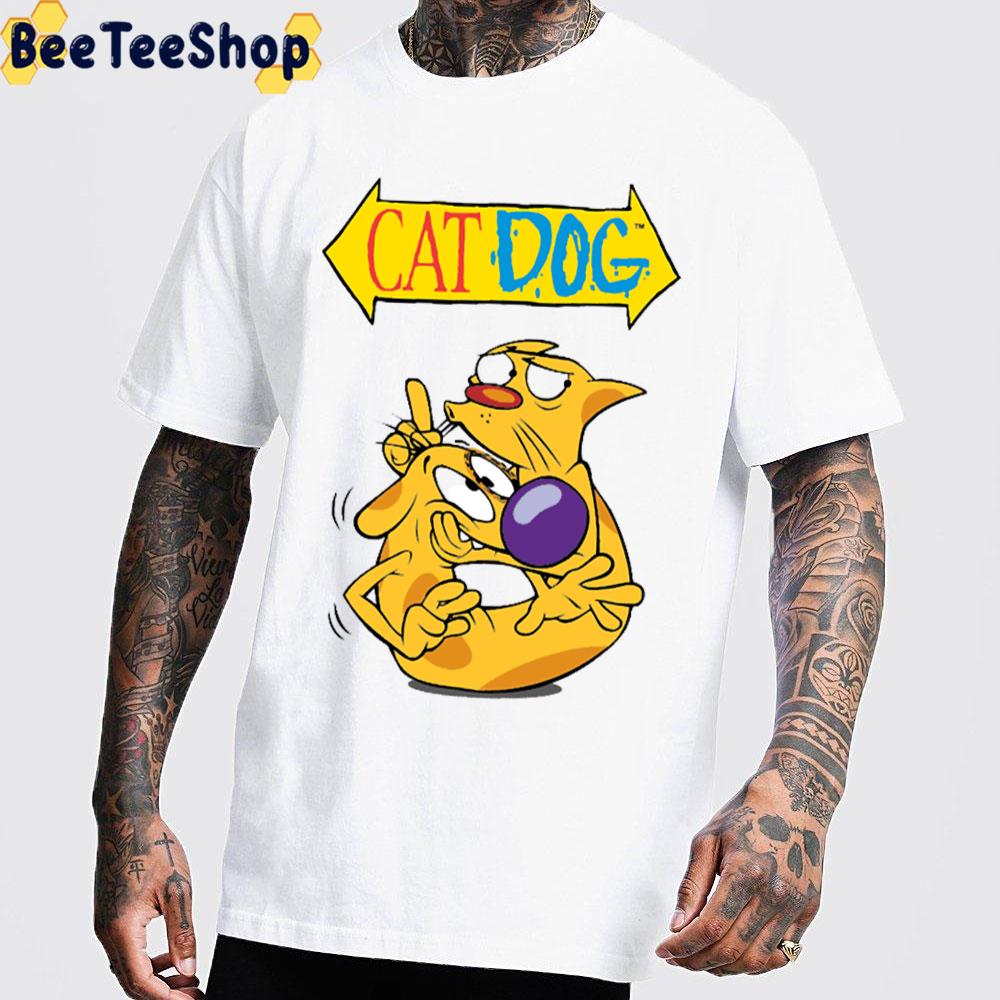 Cat Dog Cartoon Art Trending Unisex T-Shirt Cat Dog Cartoon Art Trending Unisex T-Shirt