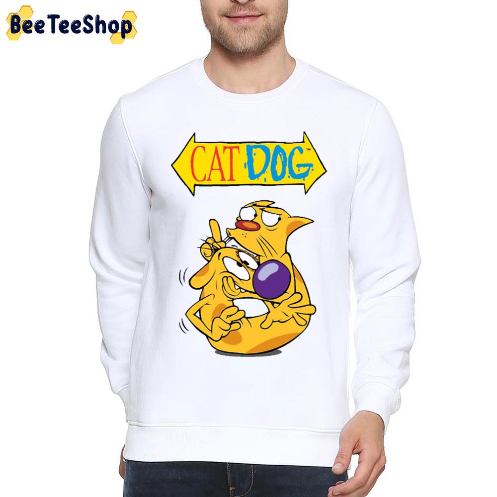 Cat Dog Cartoon Art Trending Unisex T-Shirt Cat Dog Cartoon Art Trending Unisex T-Shirt