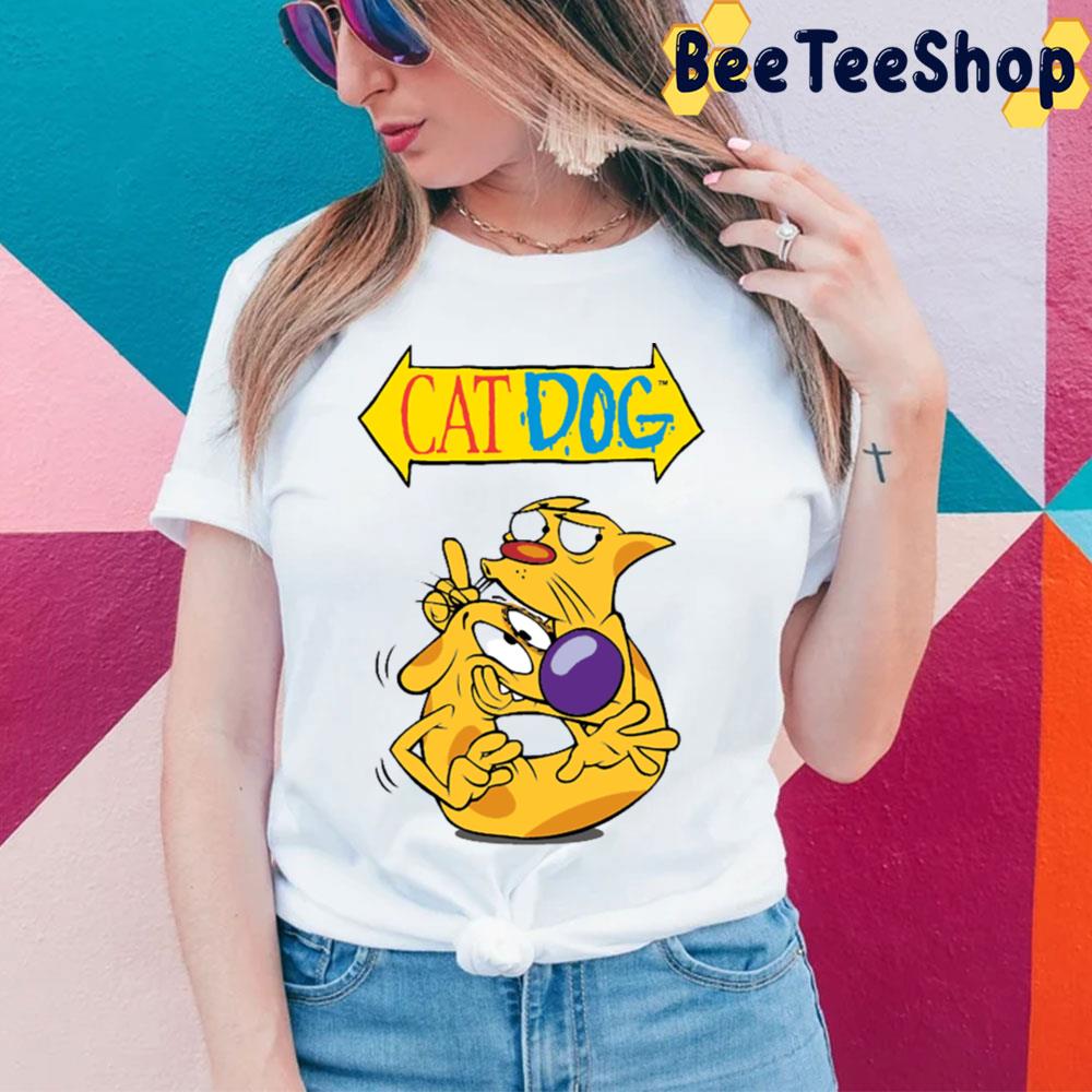 Cat Dog Cartoon Art Trending Unisex T-Shirt Cat Dog Cartoon Art Trending Unisex T-Shirt