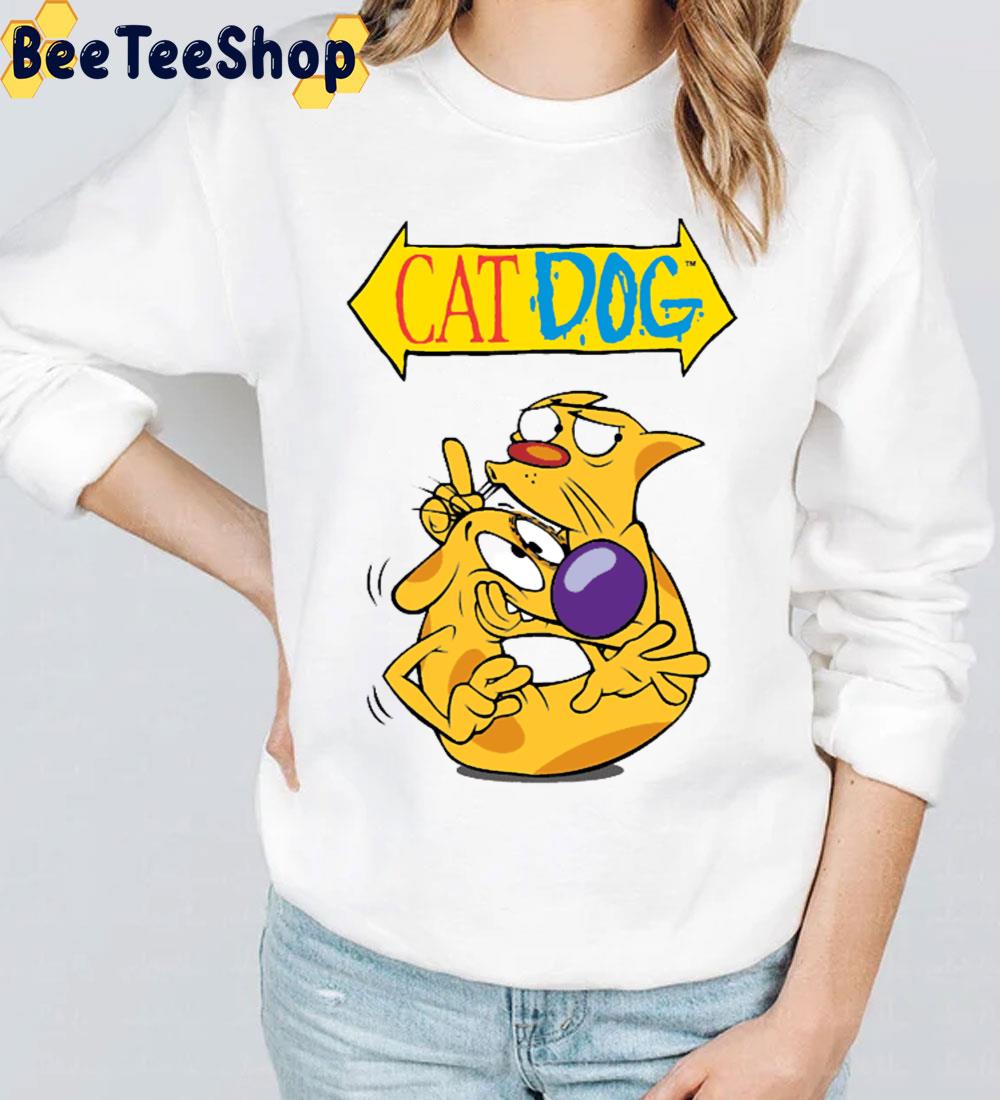 Cat Dog Cartoon Art Trending Unisex T-Shirt Cat Dog Cartoon Art Trending Unisex T-Shirt