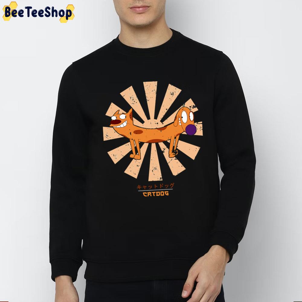 Catdog Cartoon Cute Retro Japanese Trending Unisex T-Shirt Catdog Cartoon Cute Retro Japanese Trending Unisex T-Shirt