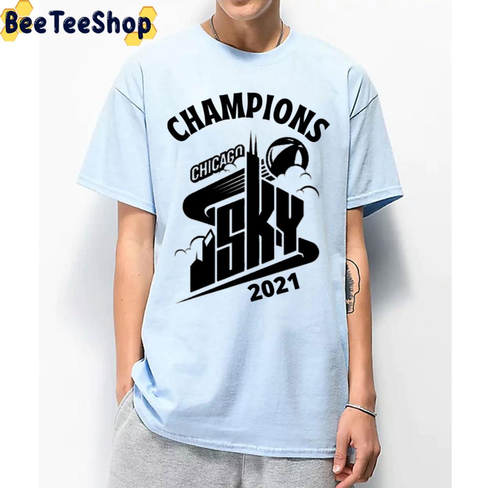 Champions 2021 Black Art Chicago Sky Basketball Unisex T-Shirt Champions 2021 Black Art Chicago Sky Basketball Unisex T-Shirt