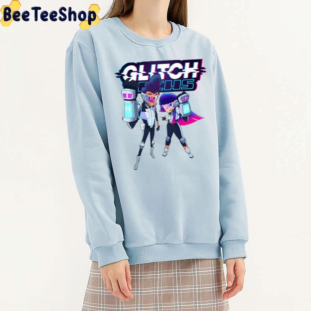 Characters Glitch Techs Miko And High Five Trending Unisex T-Shirt Characters Glitch Techs Miko And High Five Trending Unisex T-Shirt