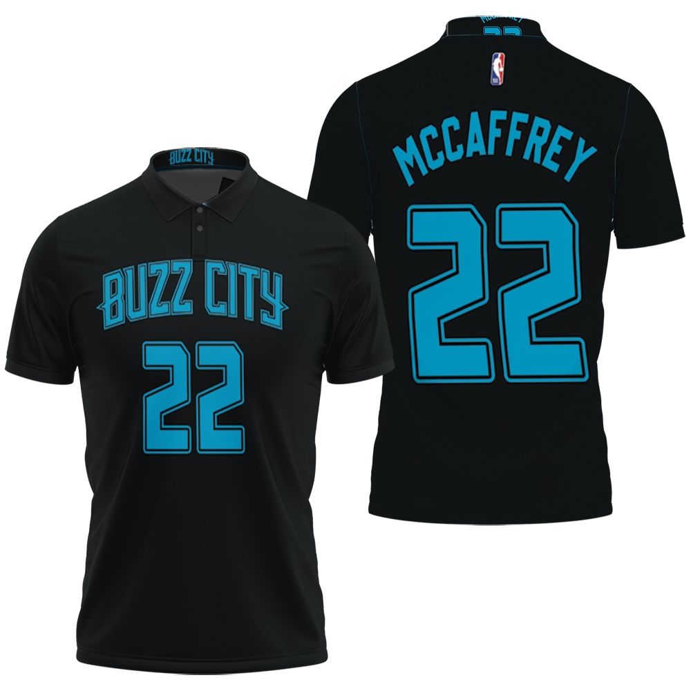 Charlotte Hornets Christian Mccaffrey #22 Nba Great Player Jordan Brand City Edition Swingman Black 2019 Jersey Style Hornets Fans Polo Shirt Charlotte Hornets Christian Mccaffrey #22 Nba Great Player Jordan Brand City Edition Swingman Black 2019 Jersey Style Hornets Fans Polo Shirt