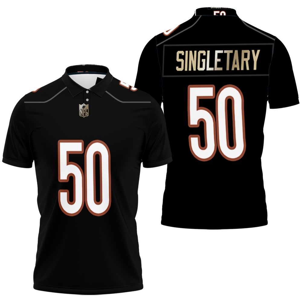 Chicago Bears Mike Singletary #50 Nfl American Football Legacy Vintage Navy Polo Shirt Chicago Bears Mike Singletary #50 Nfl American Football Legacy Vintage Navy Polo Shirt