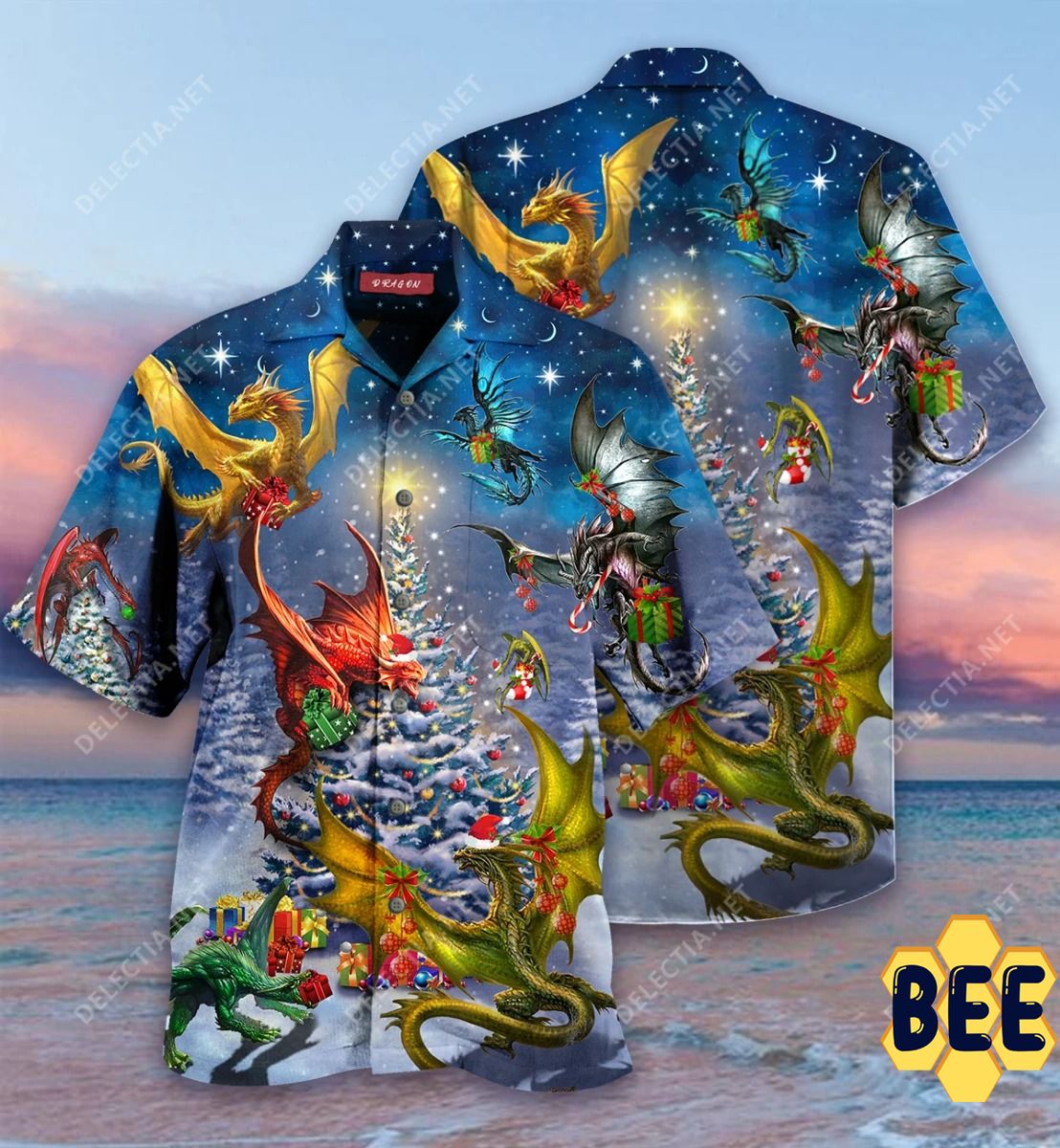 Christmas Dragon Family Reunion Trending Hawaiian Shirt Christmas Dragon Family Reunion Trending Hawaiian Shirt