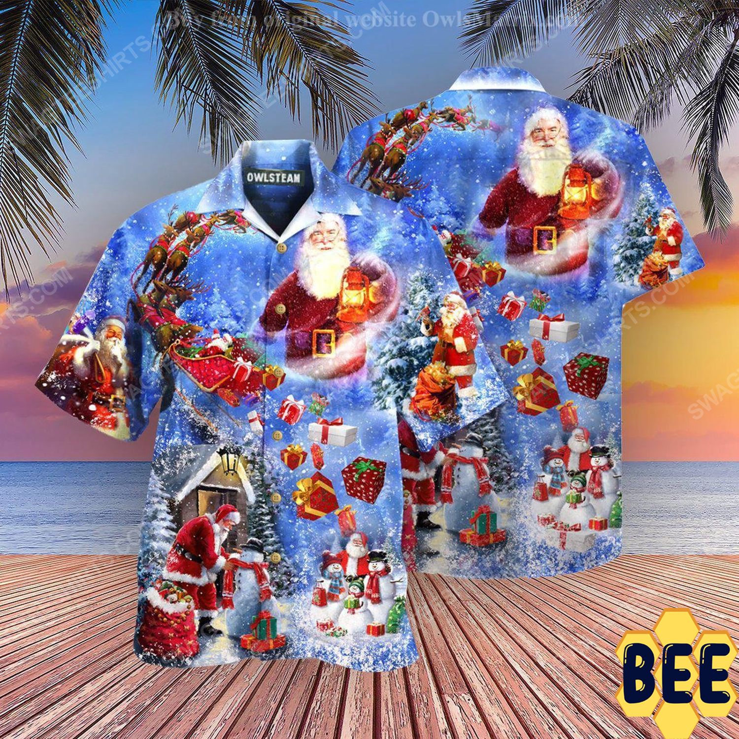 Christmas Holiday Santa Is Coming Town Full Print Trending Hawaiian Shirt Christmas Holiday Santa Is Coming Town Full Print Trending Hawaiian Shirt