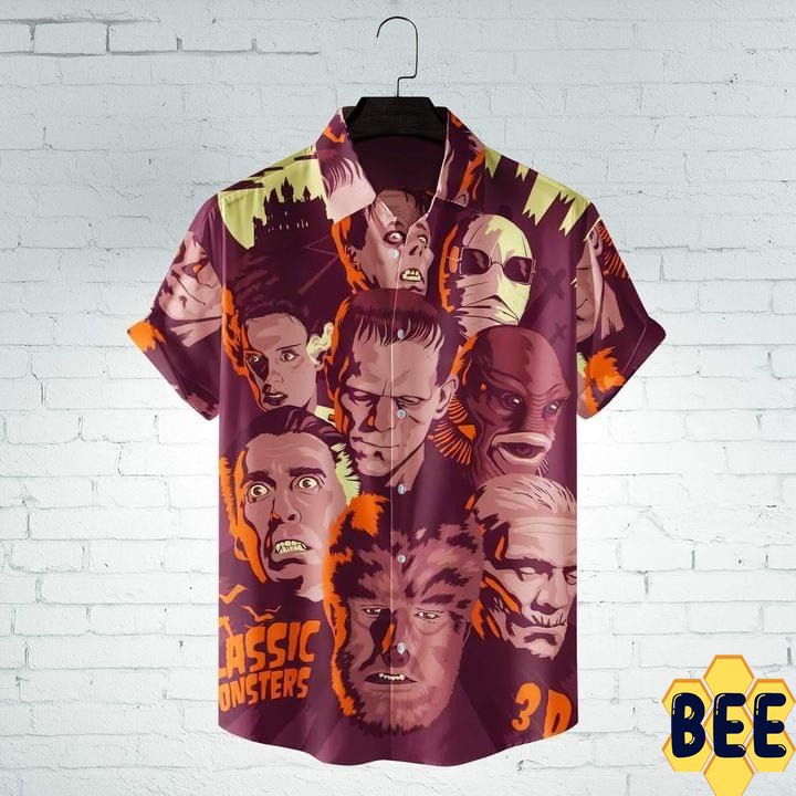 Classic Horror Monster Halloween Trending Hawaiian Shirt Classic Horror Monster Halloween Trending Hawaiian Shirt