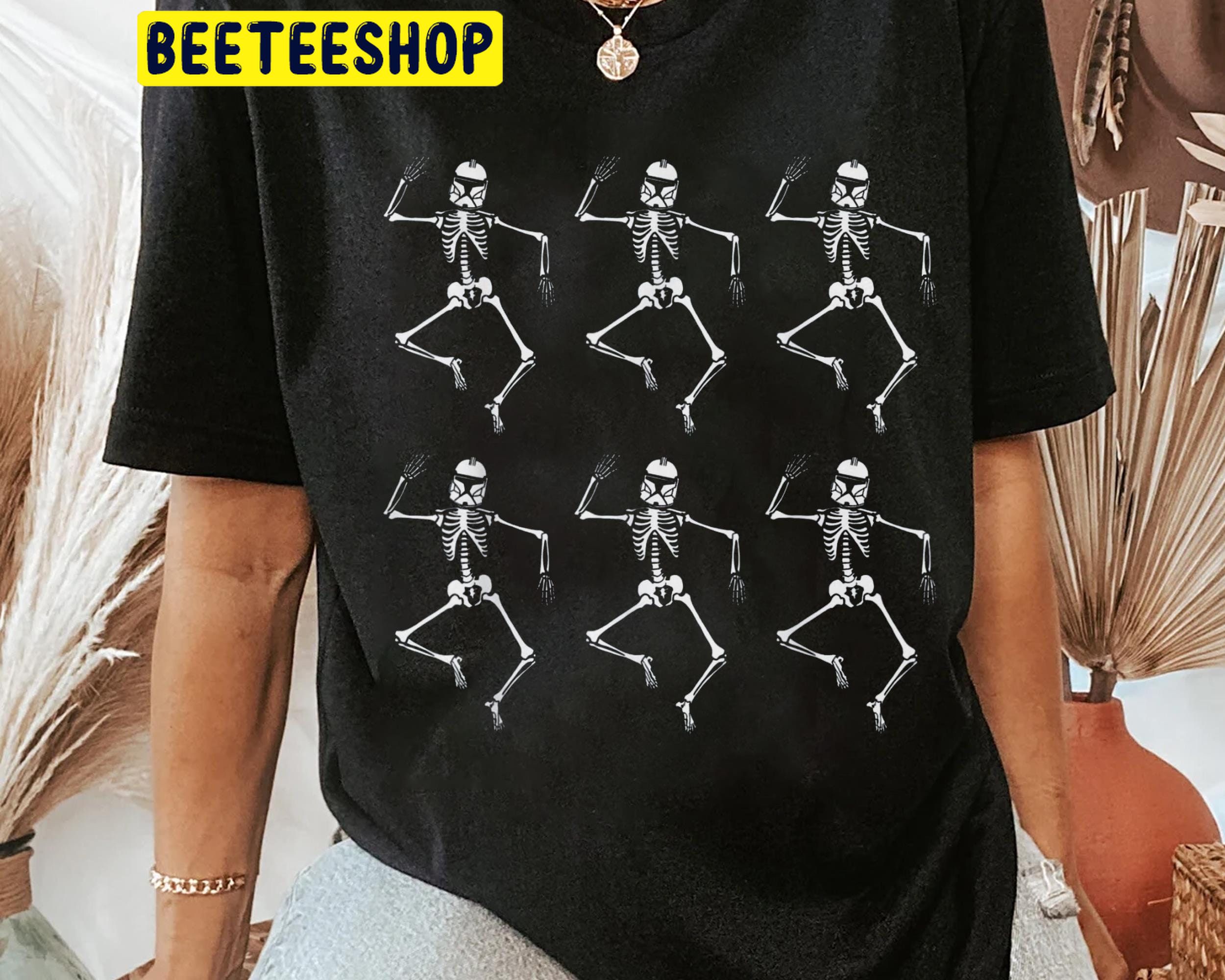 Clone Trooper Dancing Skeletons Halloween Unisex T-Shirt Clone Trooper Dancing Skeletons Halloween Unisex T-Shirt