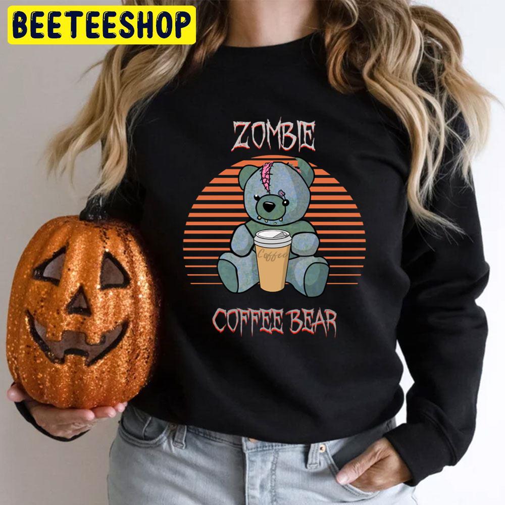 Coffee Zombie Bear Halloween Trending Unisex T-Shirt Coffee Zombie Bear Halloween Trending Unisex T-Shirt