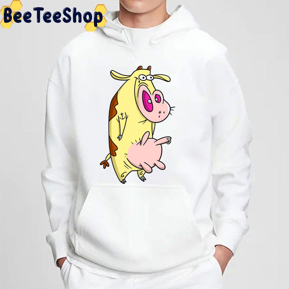 Cow Mod Cow And Chicken Cartoon Trending Unisex T-Shirt Cow Mod Cow And Chicken Cartoon Trending Unisex T-Shirt
