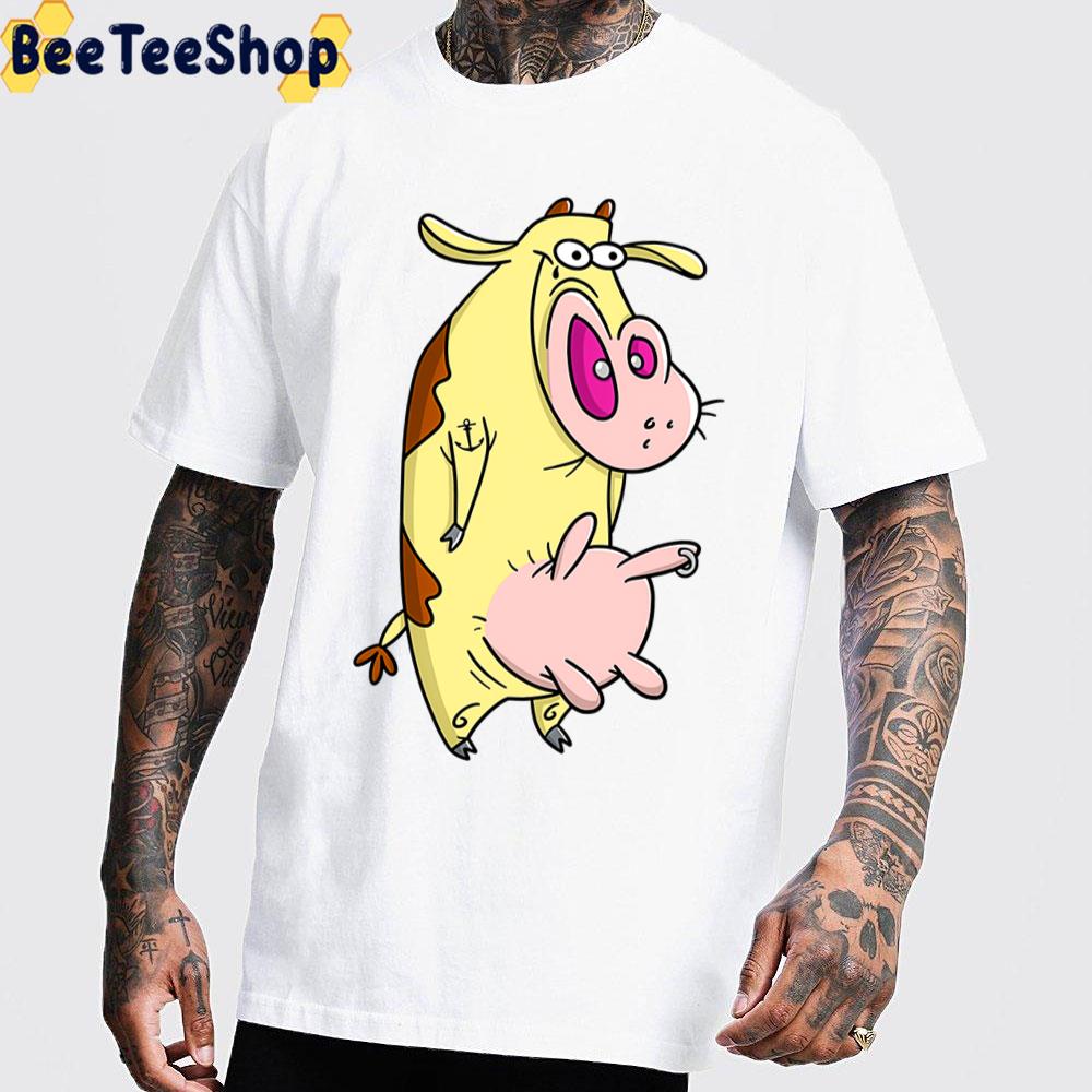 Cow Mod Cow And Chicken Cartoon Trending Unisex T-Shirt Cow Mod Cow And Chicken Cartoon Trending Unisex T-Shirt