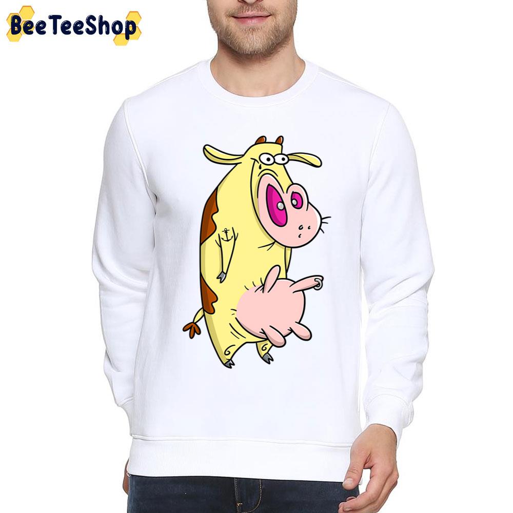 Cow Mod Cow And Chicken Cartoon Trending Unisex T-Shirt Cow Mod Cow And Chicken Cartoon Trending Unisex T-Shirt