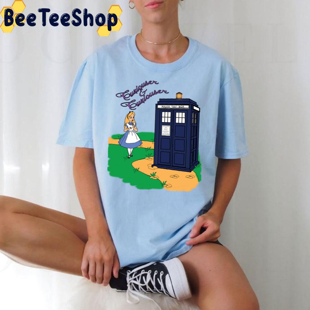 Curiouser And Curiouser Police Box Trending Unisex T-Shirt Curiouser And Curiouser Police Box Trending Unisex T-Shirt