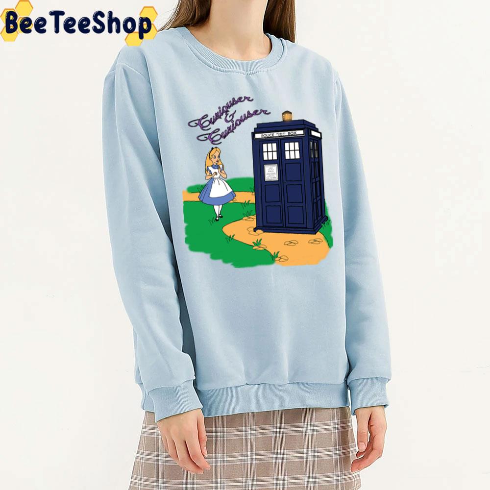Curiouser And Curiouser Police Box Trending Unisex T-Shirt Curiouser And Curiouser Police Box Trending Unisex T-Shirt