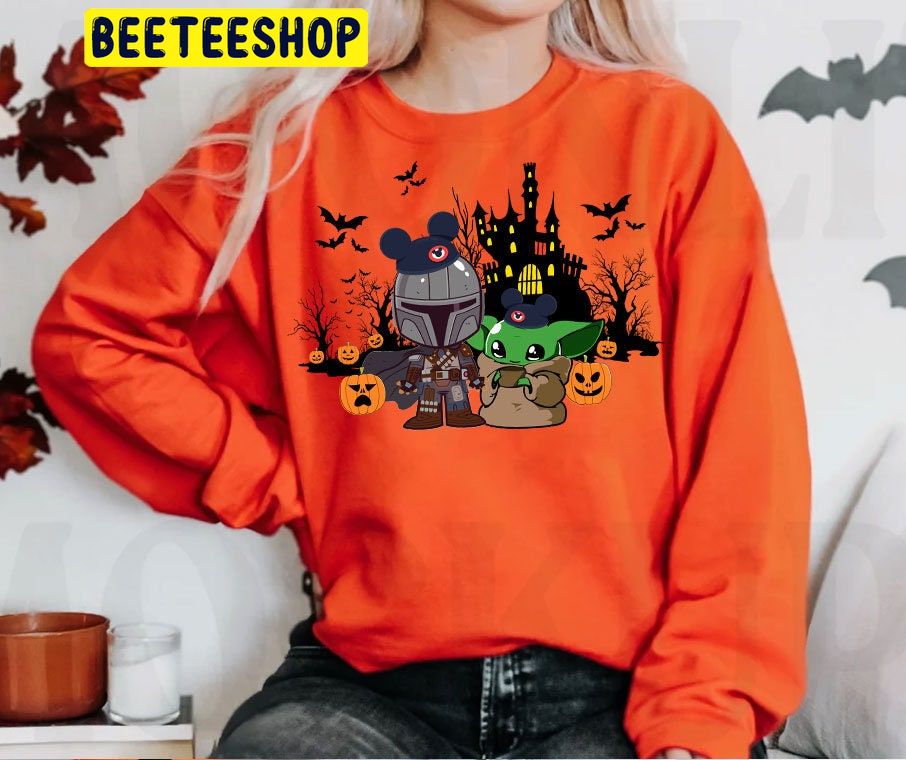Cute Disney Star Wars Baby Yoda Pumpkin Halloween Unisex Sweatshirt Cute Disney Star Wars Baby Yoda Pumpkin Halloween Unisex Sweatshirt