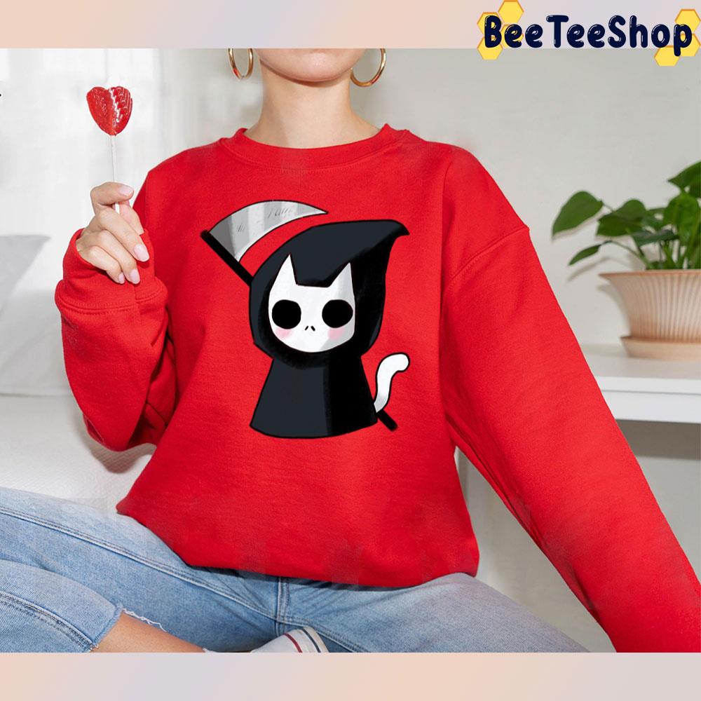 Cute Grim Reaper Cat Trending Unisex T-Shirt Cute Grim Reaper Cat Trending Unisex T-Shirt