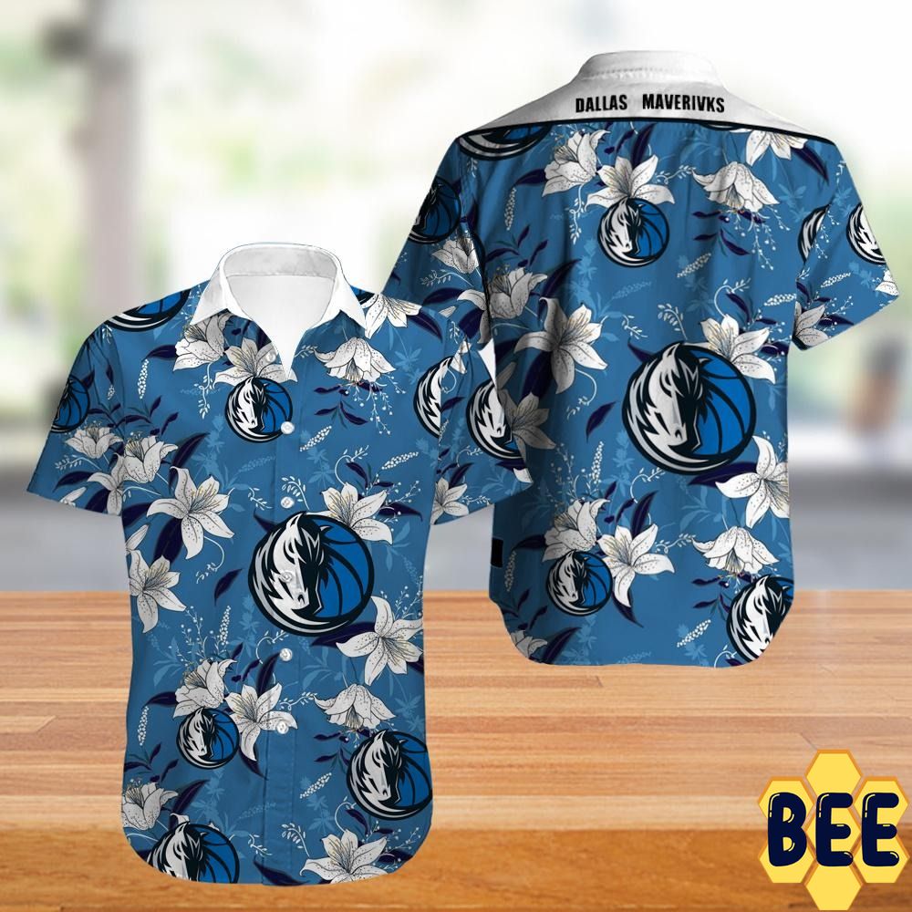 Dallas Mavericks Nba Tropical Flower Trending Hawaiian Shirt Dallas Mavericks Nba Tropical Flower Trending Hawaiian Shirt