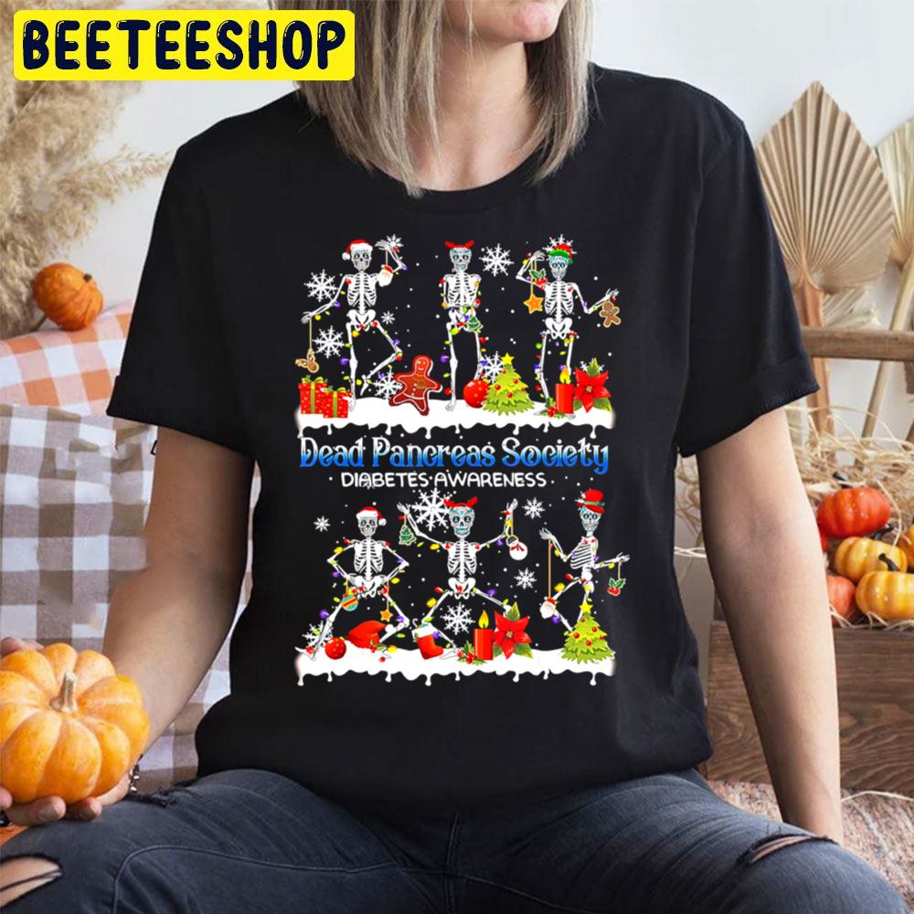 Dancing Skeleton Dead Pancreas Society Diabetes Awareness Halloween Trending Unisex T-Shirt Dancing Skeleton Dead Pancreas Society Diabetes Awareness Halloween Trending Unisex T-Shirt