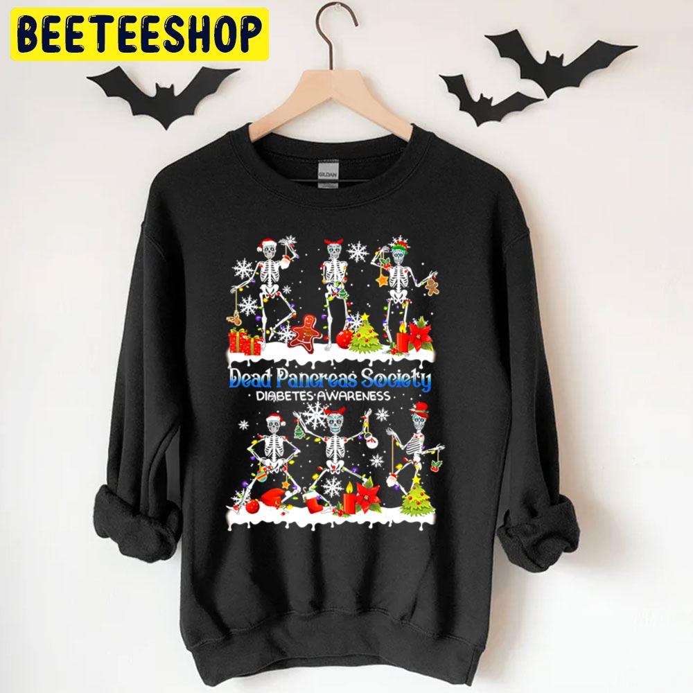 Dancing Skeleton Dead Pancreas Society Diabetes Awareness Halloween Trending Unisex T-Shirt Dancing Skeleton Dead Pancreas Society Diabetes Awareness Halloween Trending Unisex T-Shirt