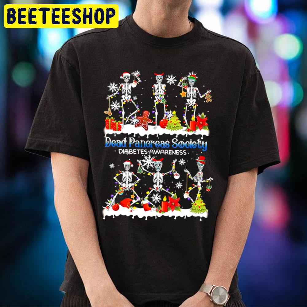 Dancing Skeleton Dead Pancreas Society Diabetes Awareness Halloween Trending Unisex T-Shirt Dancing Skeleton Dead Pancreas Society Diabetes Awareness Halloween Trending Unisex T-Shirt