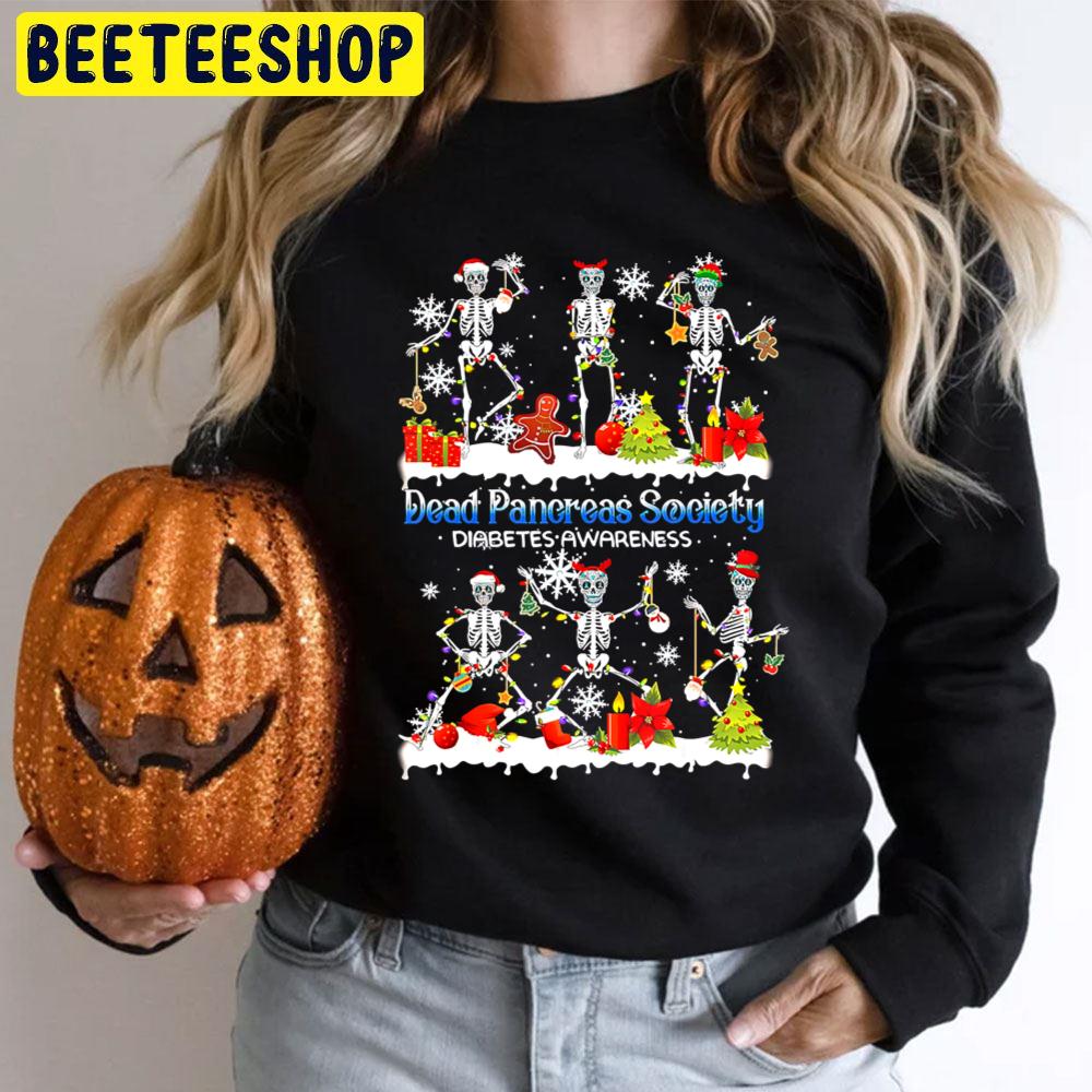 Dancing Skeleton Dead Pancreas Society Diabetes Awareness Halloween Trending Unisex T-Shirt Dancing Skeleton Dead Pancreas Society Diabetes Awareness Halloween Trending Unisex T-Shirt