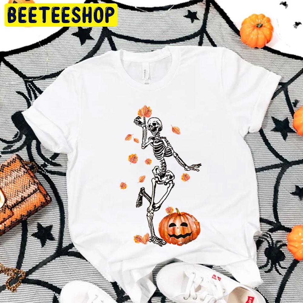 Dancing Skeleton Fall Halloween Trending Unisex T-Shirt Dancing Skeleton Fall Halloween Trending Unisex T-Shirt