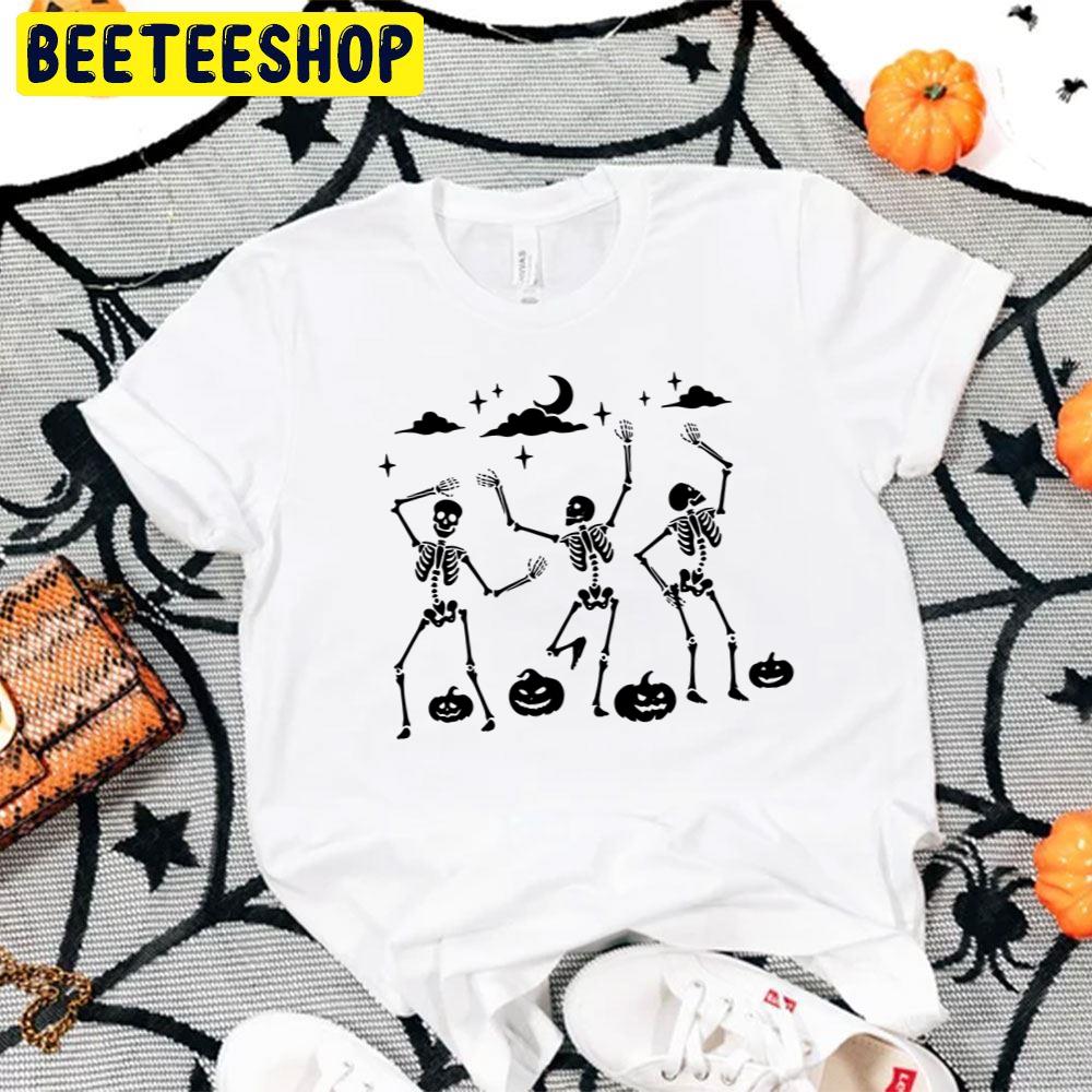 Dancing Skeletons Halloween Trending Unisex T-Shirt Dancing Skeletons Halloween Trending Unisex T-Shirt