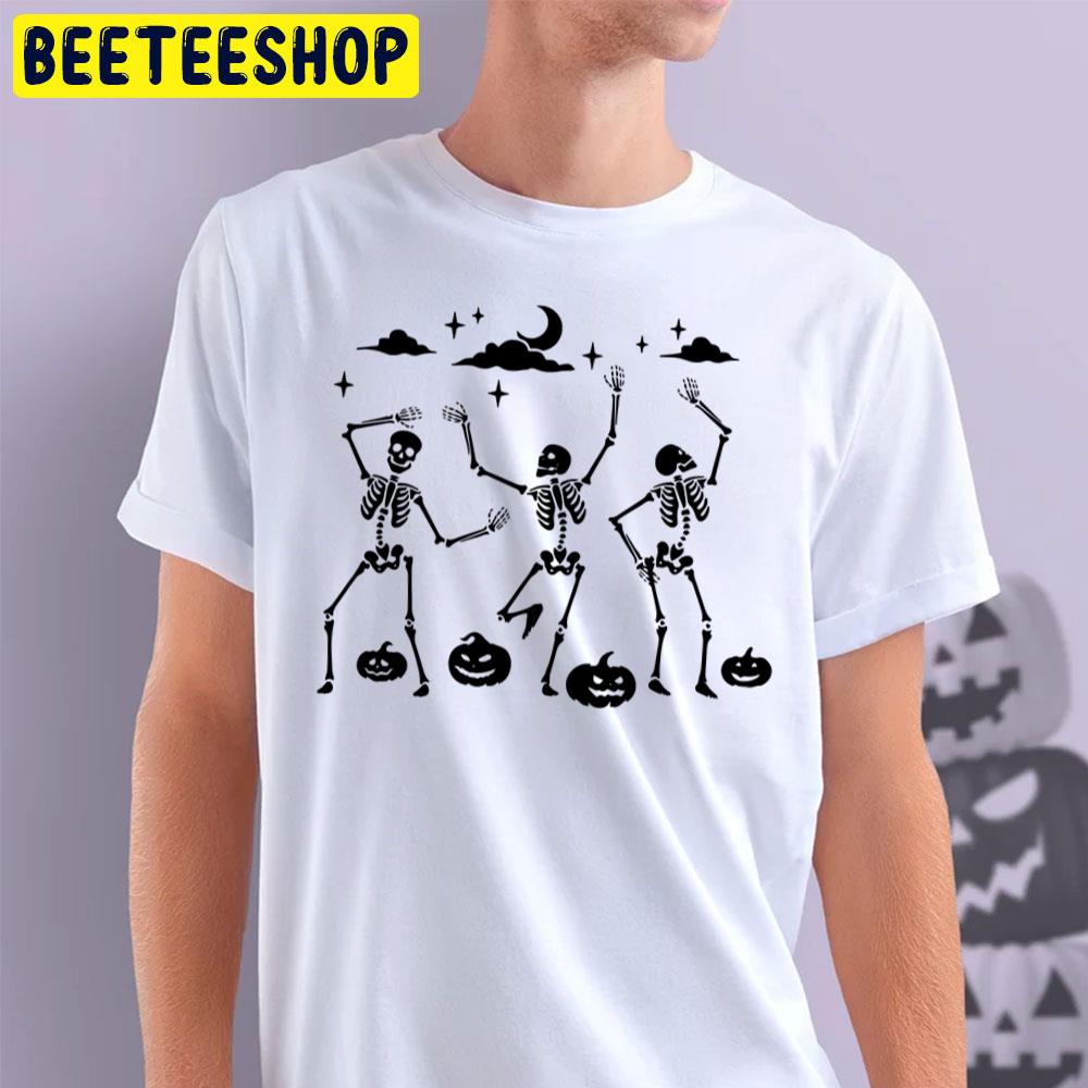 Dancing Skeletons Halloween Trending Unisex T-Shirt Dancing Skeletons Halloween Trending Unisex T-Shirt