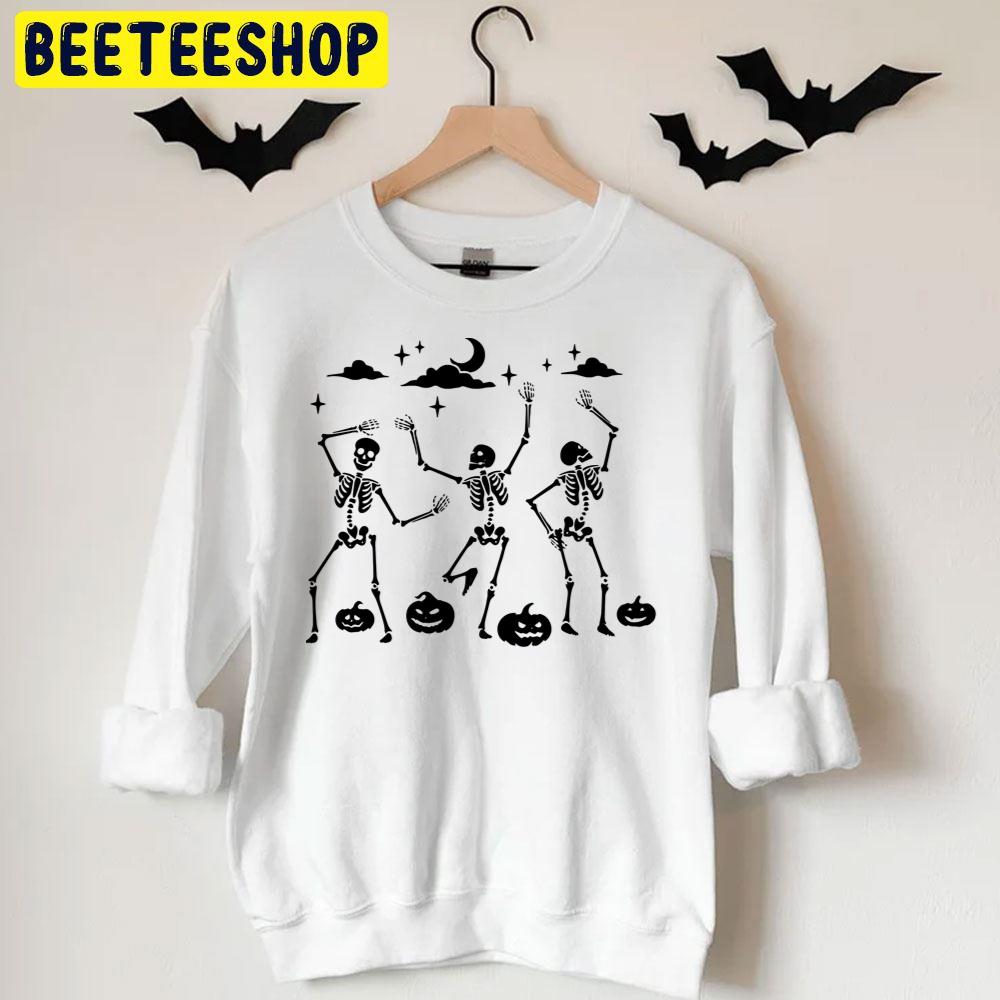 Dancing Skeletons Halloween Trending Unisex T-Shirt Dancing Skeletons Halloween Trending Unisex T-Shirt