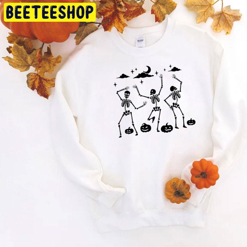 Dancing Skeletons Halloween Trending Unisex T-Shirt Dancing Skeletons Halloween Trending Unisex T-Shirt