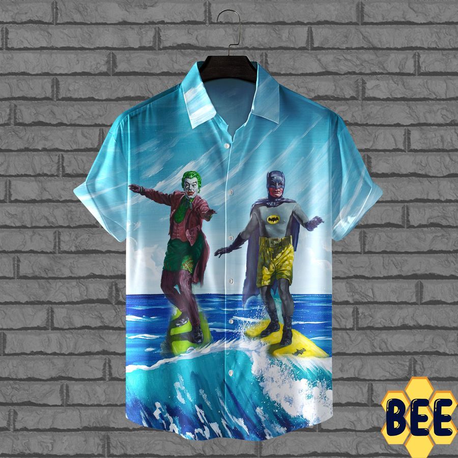 Dc Batman And Joker Surfing Trending Hawaiian Shirt Dc Batman And Joker Surfing Trending Hawaiian Shirt