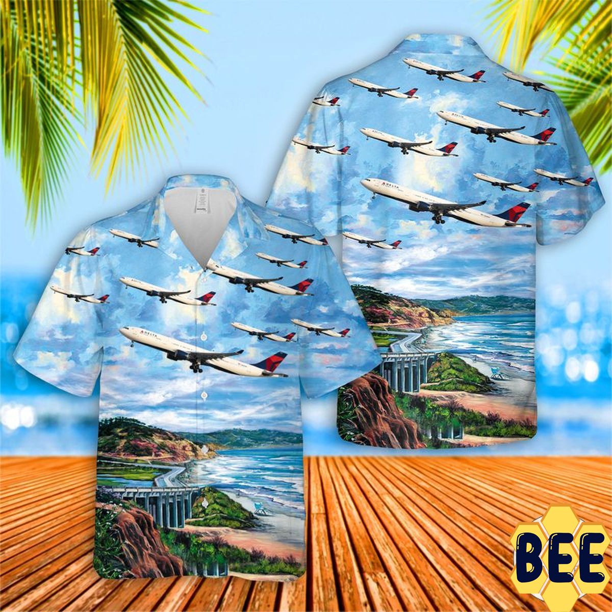 Delta Air Lines Airbus A330-323 Trending Hawaiian Shirt Delta Air Lines Airbus A330-323 Trending Hawaiian Shirt