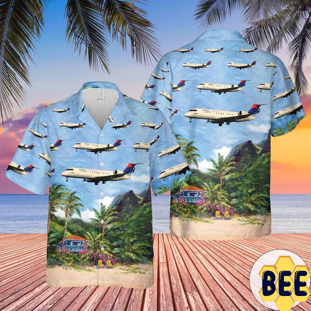 Delta Connection (Skywest Airlines) Bombardier Crj-100lr Trending Hawaiian Shirt Delta Connection (Skywest Airlines) Bombardier Crj-100lr Trending Hawaiian Shirt
