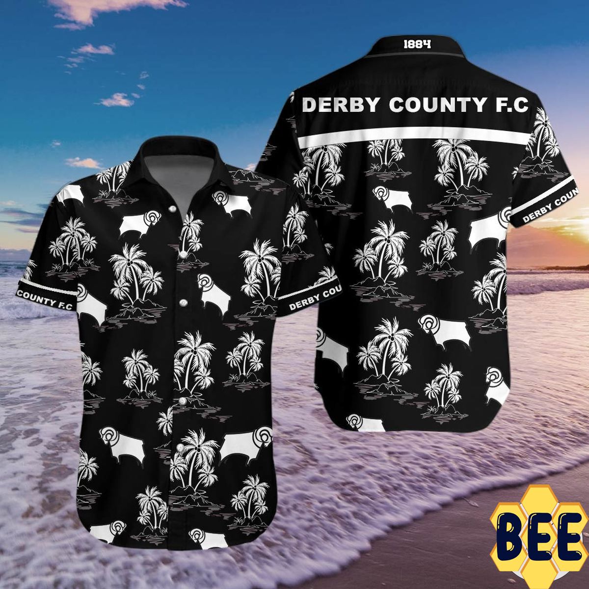 Derby County Tropical Flower Trending Hawaiian Shirt Derby County Tropical Flower Trending Hawaiian Shirt