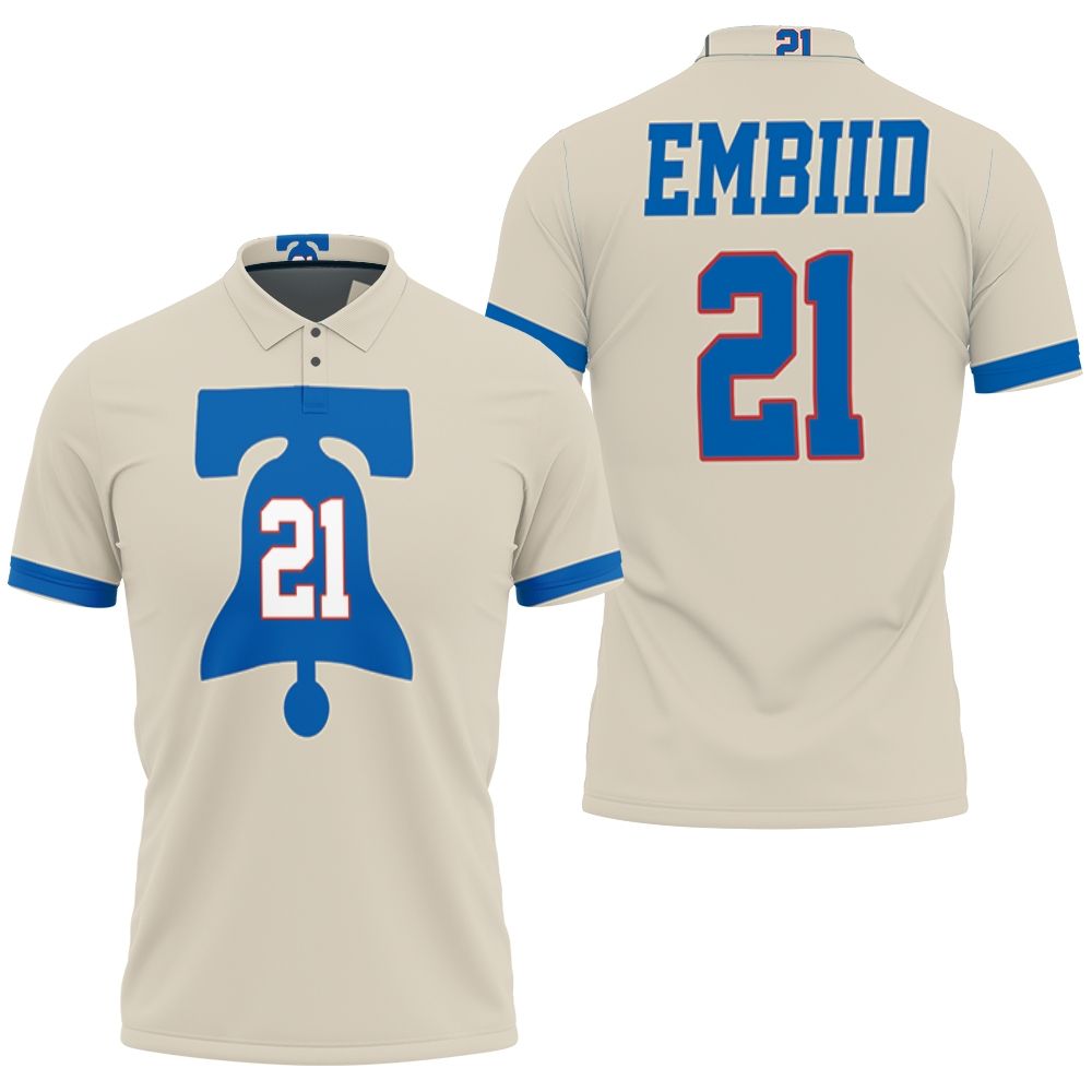 Design 76ers Joel Embiid 2020-21 Earned Edition Cream 3D All Over Print Polo Shirt Design 76ers Joel Embiid 2020-21 Earned Edition Cream 3D All Over Print Polo Shirt