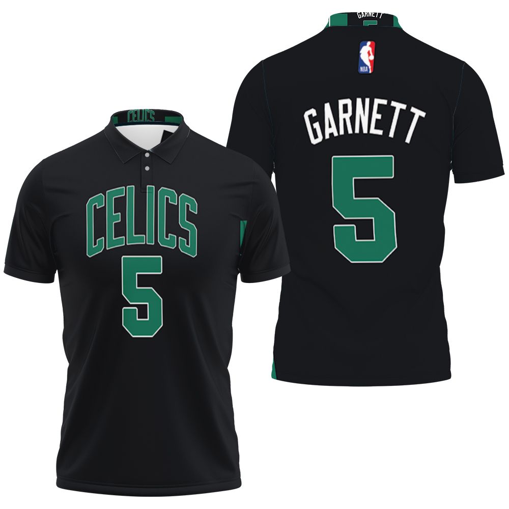Design Boston Celtics Kevin Garnett #5 Nba Great Player Black Statement Edition 2019 Polo Shirt Design Boston Celtics Kevin Garnett #5 Nba Great Player Black Statement Edition 2019 Polo Shirt