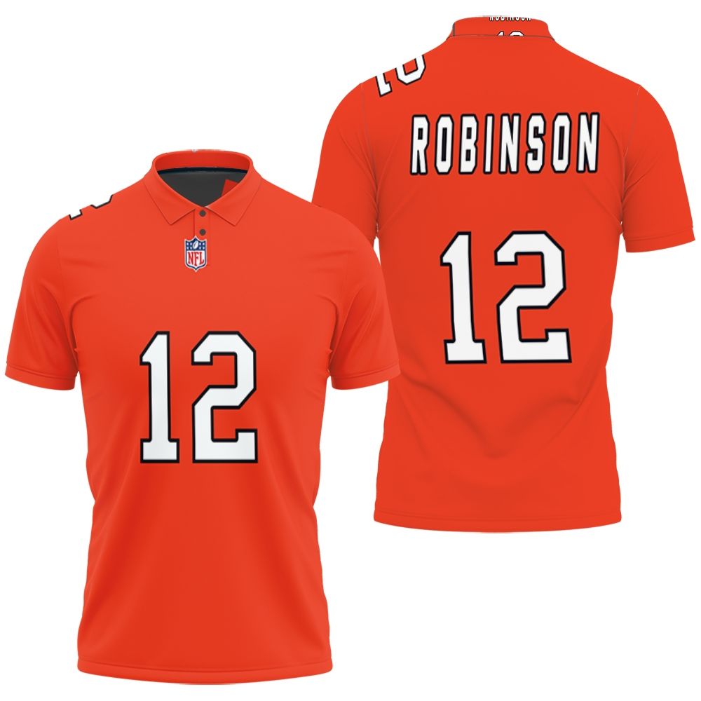 Design Chicago Bears Allen Robinson #12 Nfl Great Player American Football Team Custom Game Orange Polo Shirt Design Chicago Bears Allen Robinson #12 Nfl Great Player American Football Team Custom Game Orange Polo Shirt