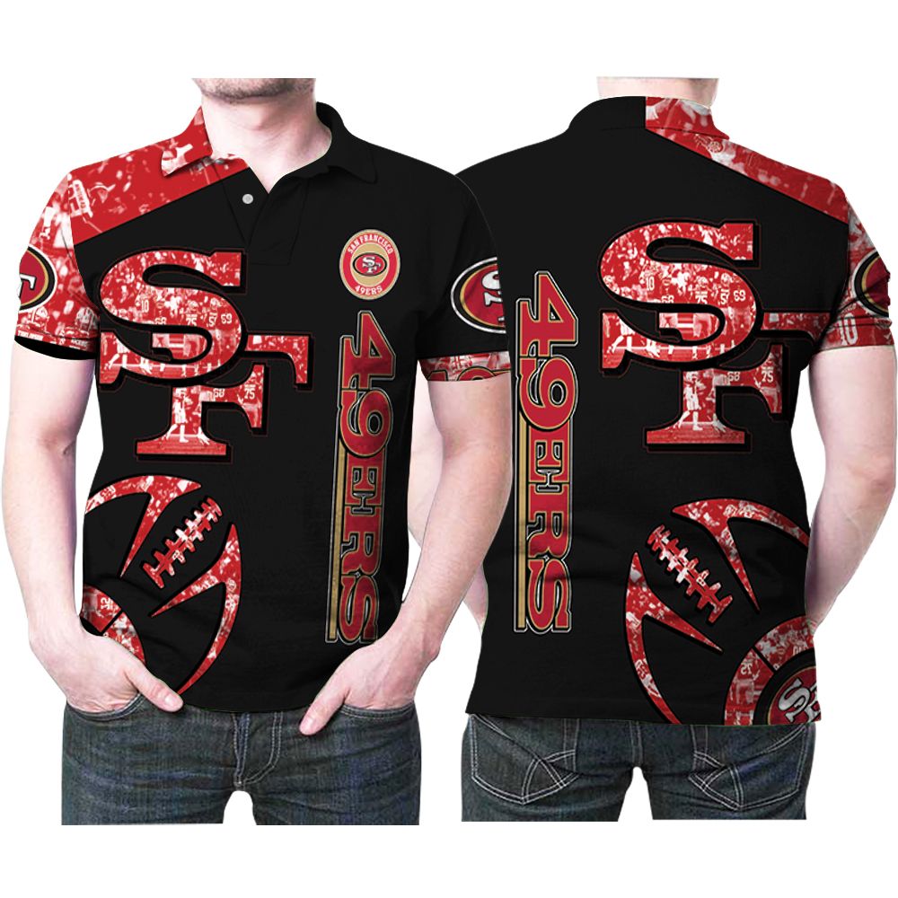 Design San Francisco 49ers Logo Ball Pattern 3D All Over Print Polo Shirt Design San Francisco 49ers Logo Ball Pattern 3D All Over Print Polo Shirt