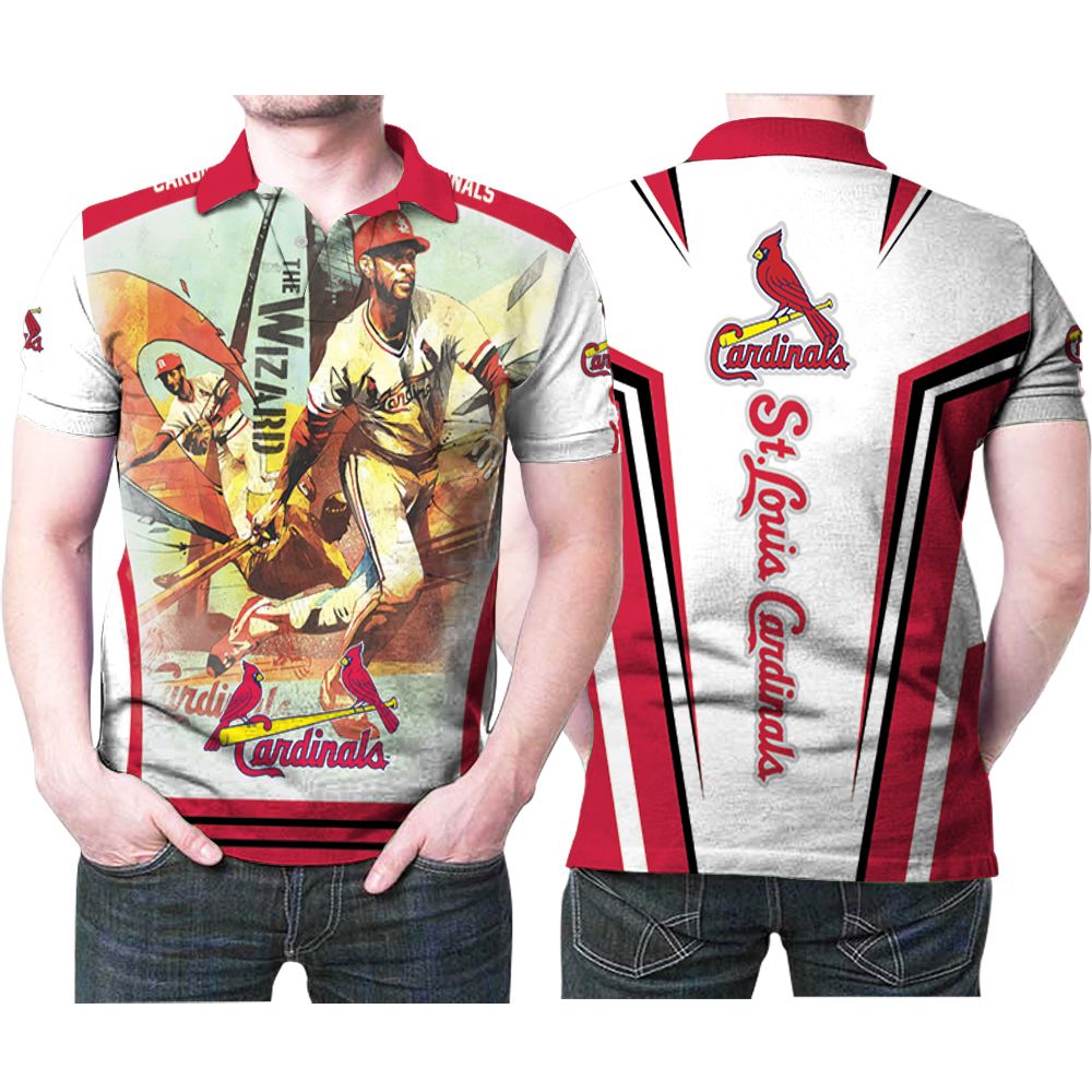 Design St Louis Cardinals The Wizard Ozzie Smith 1 Legend Player Mlb Baseball Team Polo Shirt Design St Louis Cardinals The Wizard Ozzie Smith 1 Legend Player Mlb Baseball Team Polo Shirt