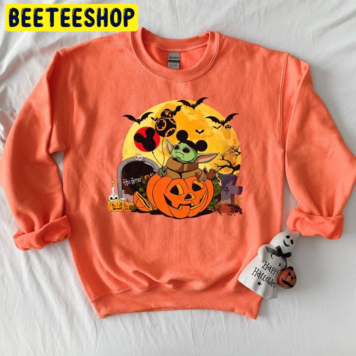 Disney World Star Wars Baby Yoda And Pumpkin Halloween Unisex Sweatshirt Disney World Star Wars Baby Yoda And Pumpkin Halloween Unisex Sweatshirt