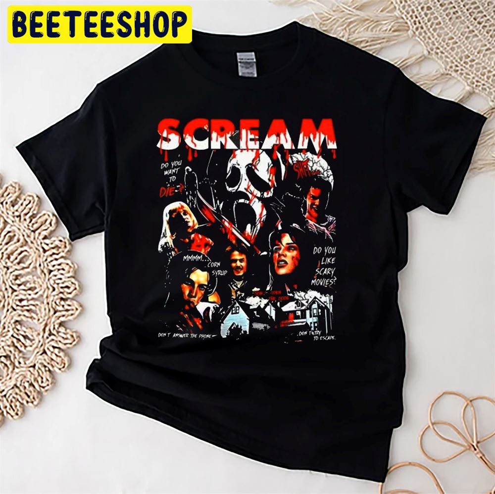 Do You Want To Die Retro 90s Scream Horror Movie Halloween Unisex T-Shirt Do You Want To Die Retro 90s Scream Horror Movie Halloween Unisex T-Shirt