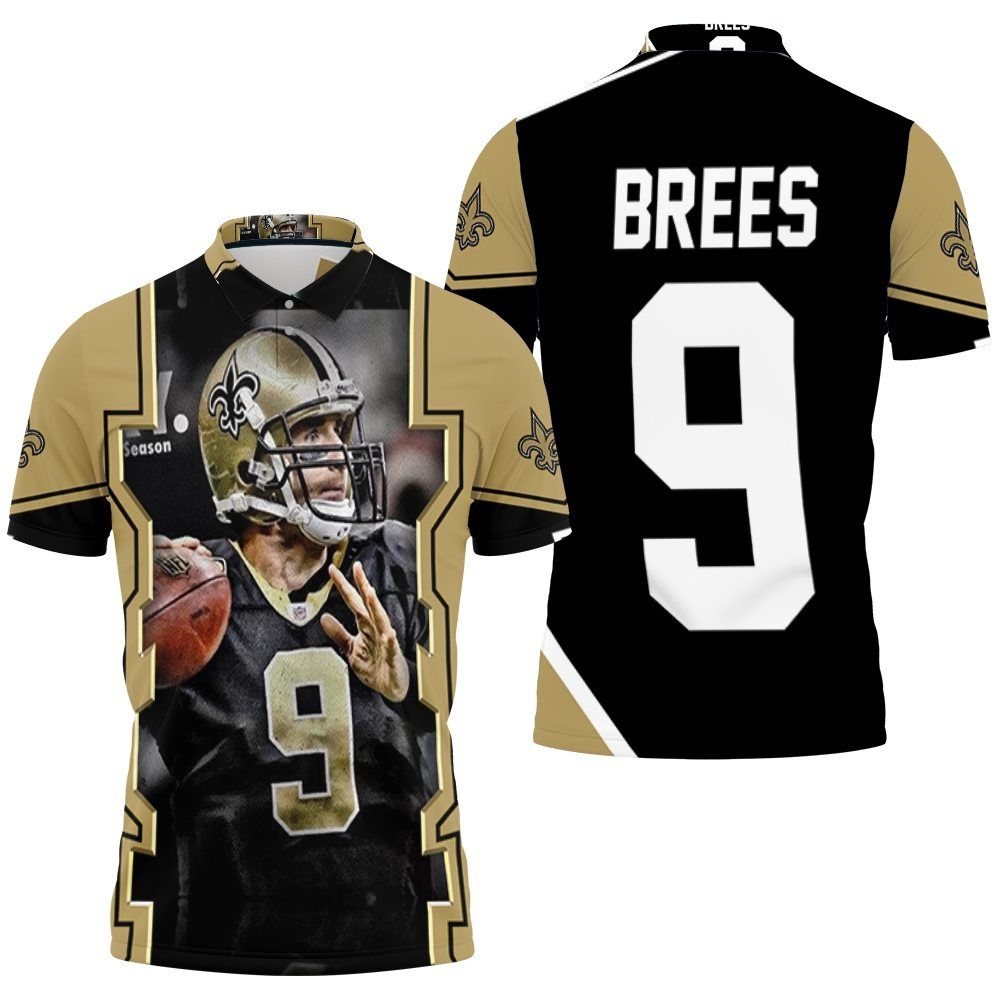 Drew Brees New Orleans Saints History 3D All Over Print Polo Shirt Drew Brees New Orleans Saints History 3D All Over Print Polo Shirt