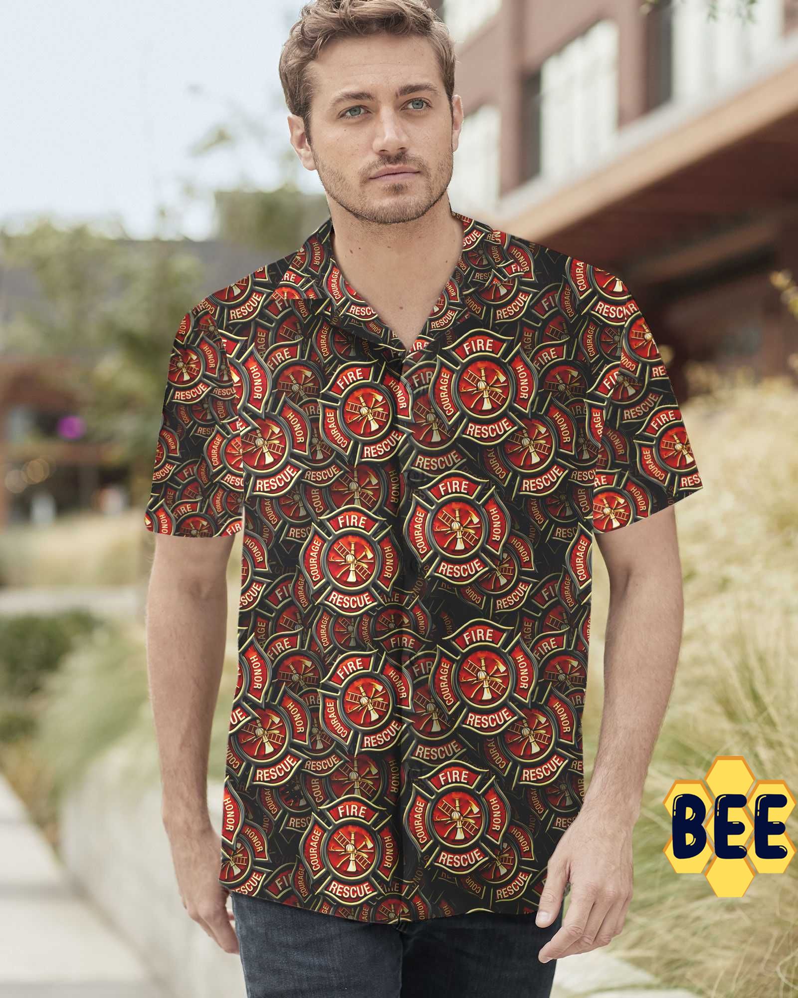 Firefighter Fire Hero Courage Trending Hawaiian Shirt Firefighter Fire Hero Courage Trending Hawaiian Shirt