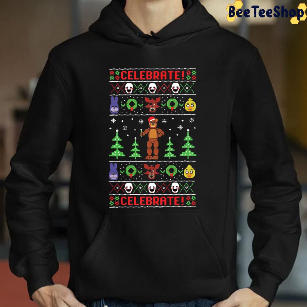 Five Nights At Freddy's Game Ugly Sweater Pattern Unisex T-Shirt Five Nights At Freddy's Game Ugly Sweater Pattern Unisex T-Shirt
