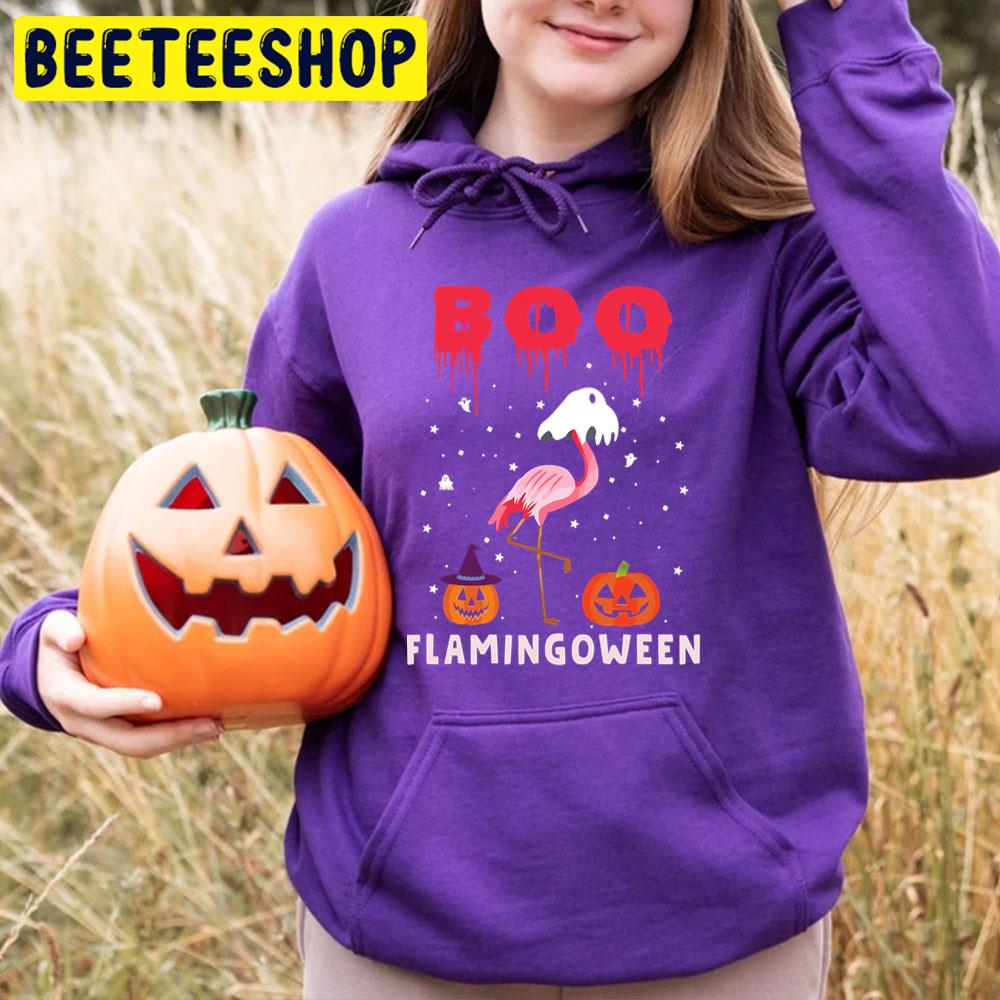 Flamingo Boo Ghost Funny Flamingoween Trending Unisex T-Shirt Flamingo Boo Ghost Funny Flamingoween Trending Unisex T-Shirt