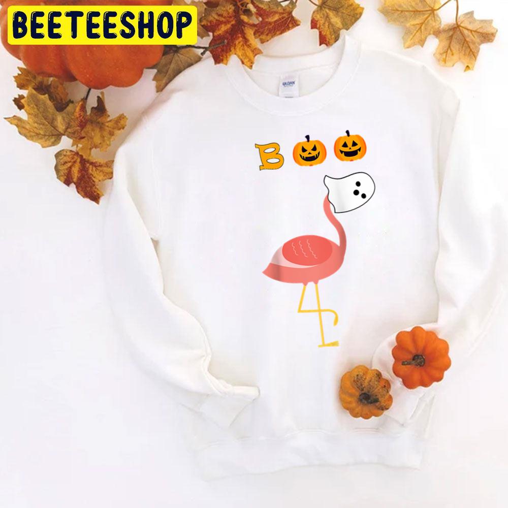 Flamingo Boo Ghost Pumpkin Halloween Trending Unisex T-Shirt Flamingo Boo Ghost Pumpkin Halloween Trending Unisex T-Shirt